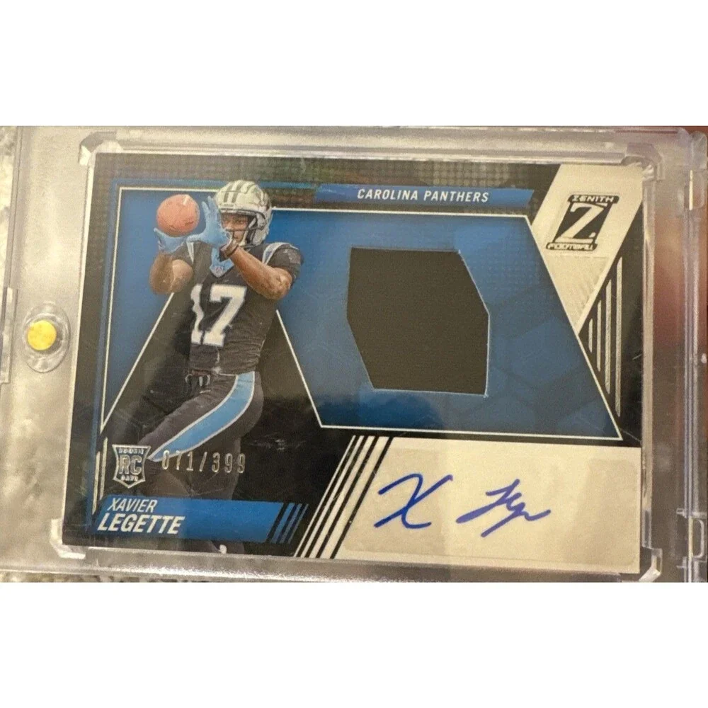 2024 Panini Zenith - Rookie Patch Auto Xavier Legette #071/399 (AU, MEM, RC)